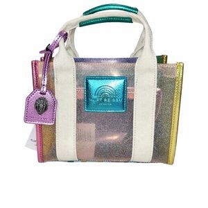 Kurt Geiger Rainbow Holographic Mini Tote in Iridescent